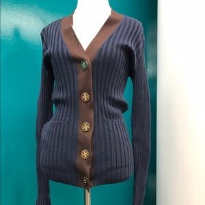 Tory Burch Navy Women's Cardigan size S