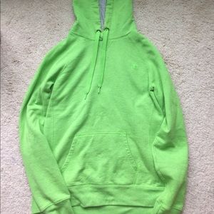A green champion hoodie