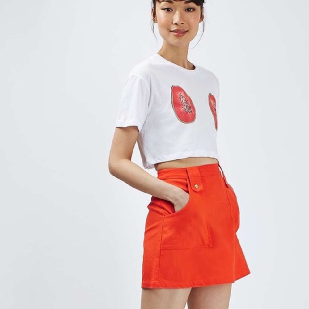NWT Topshop Square Pocket A-Line Skirt