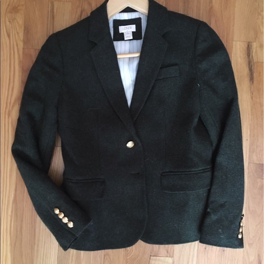Forest green JCrew wool blazer