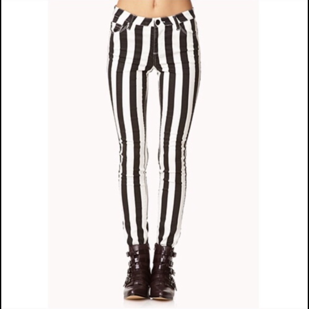 Forever 21 Striped jeans