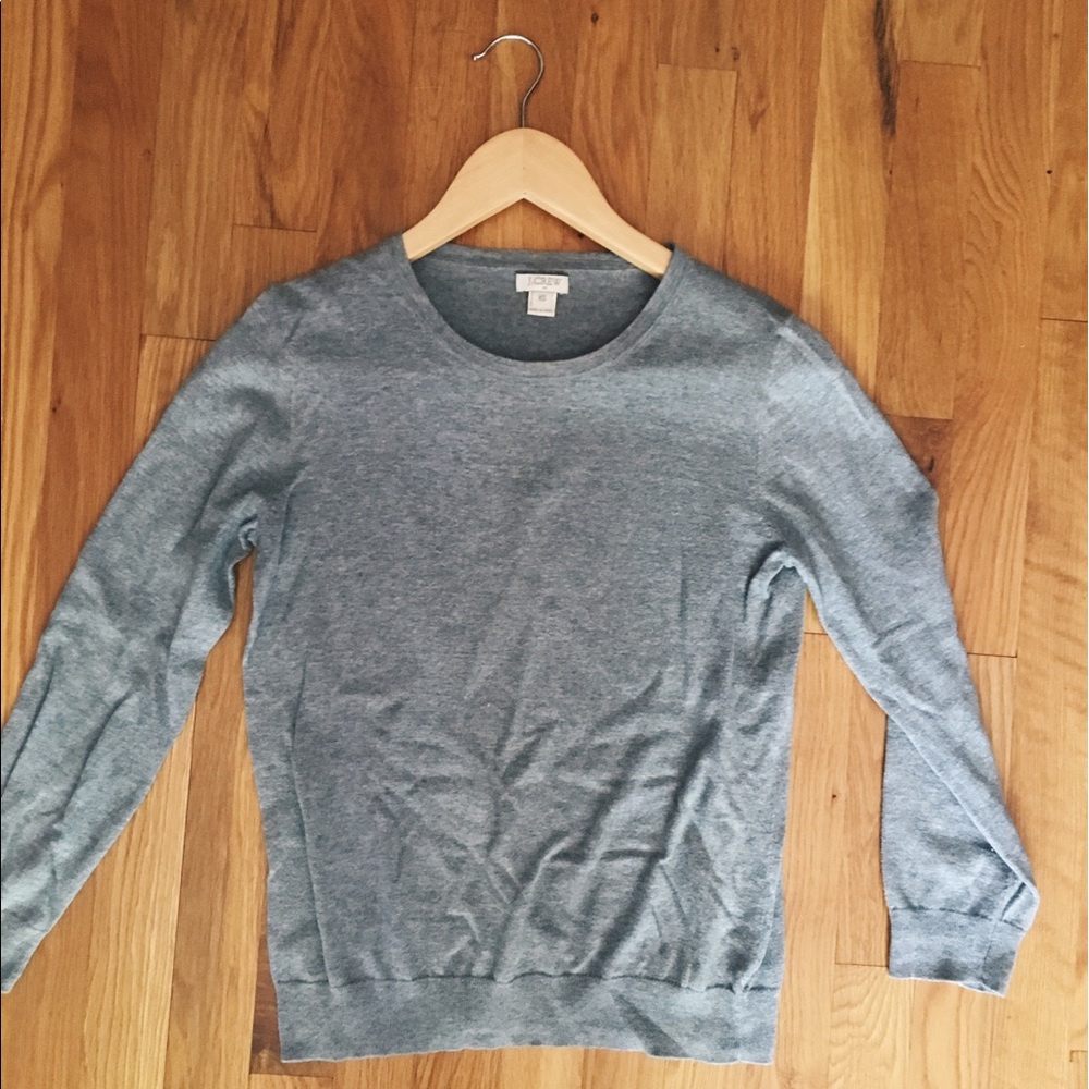 Grey JCrew Crewneck Sweater