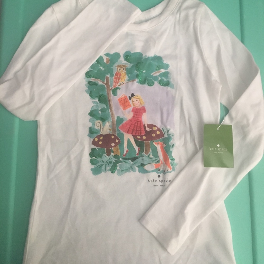 NWT Kate Spade Girls L/Sleeve Tshirt