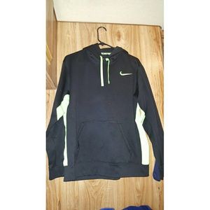 Nike brand sweatshirt. Black/ green