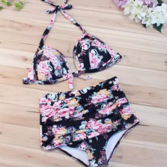 Floral high waisted padded 2 piece - Picture 5 of 6