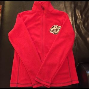 NHL red Capitals fleece zip-up