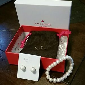 Kate Spade pearl earring set