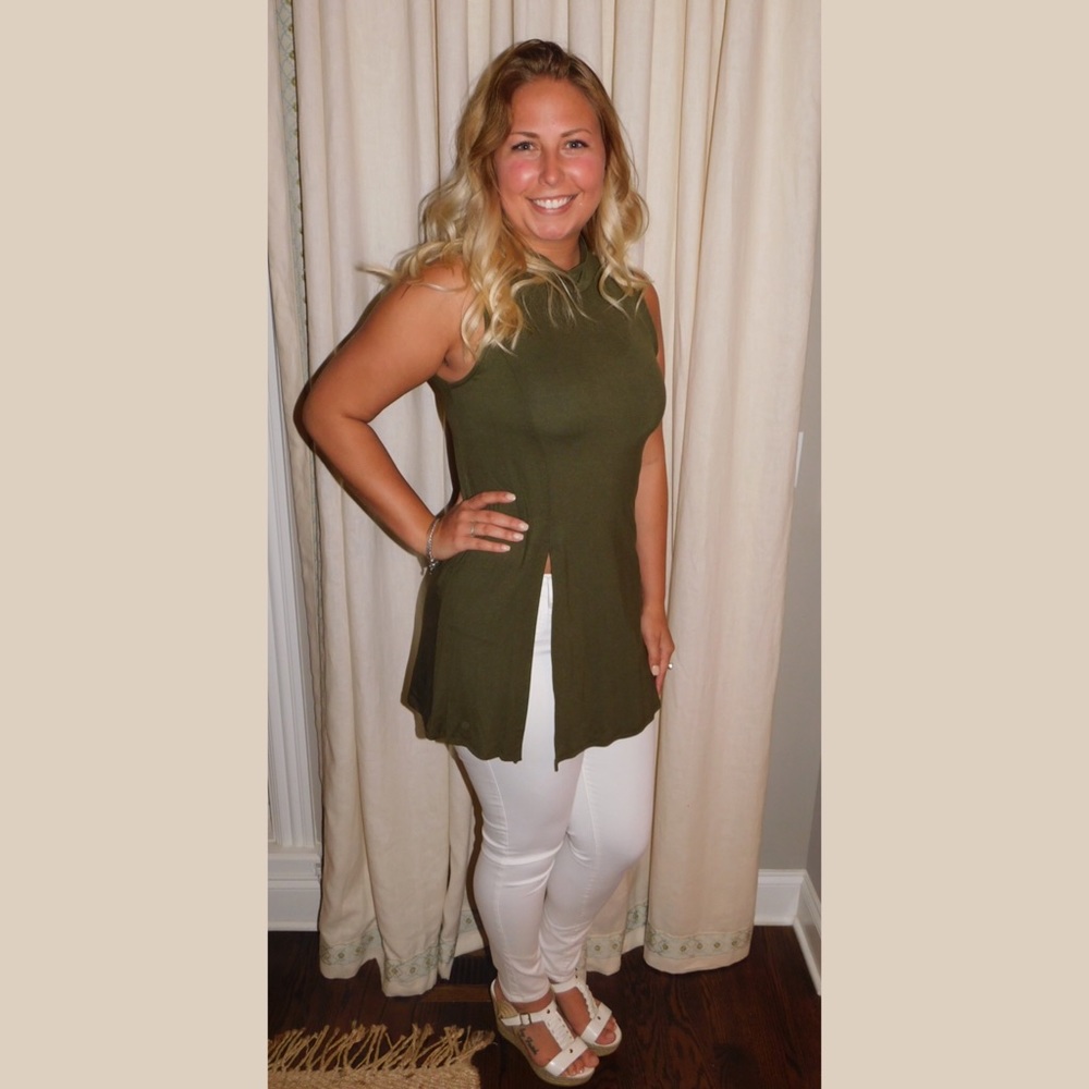OLIVE Top with Side Slit