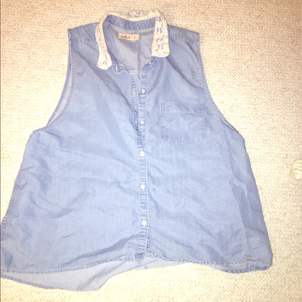 Hollister & Co. Jean Tanktop with lace collar (s)