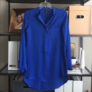 Blue long sleeve blouse