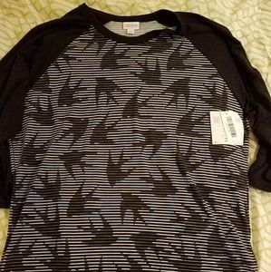 NWT Lularoe Randy style Shirt with Bird Print