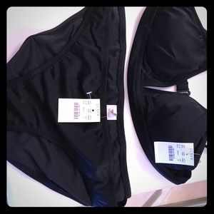 J.Crew black bikini- NWT