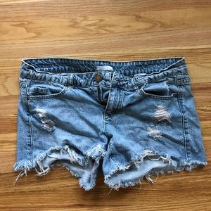 Jean shorts cutoff