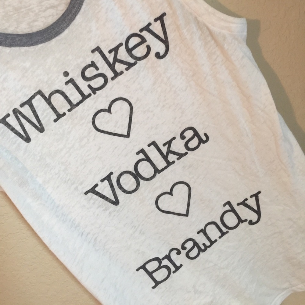 Chaser Brand Tank Whiskey Vodka Brandy