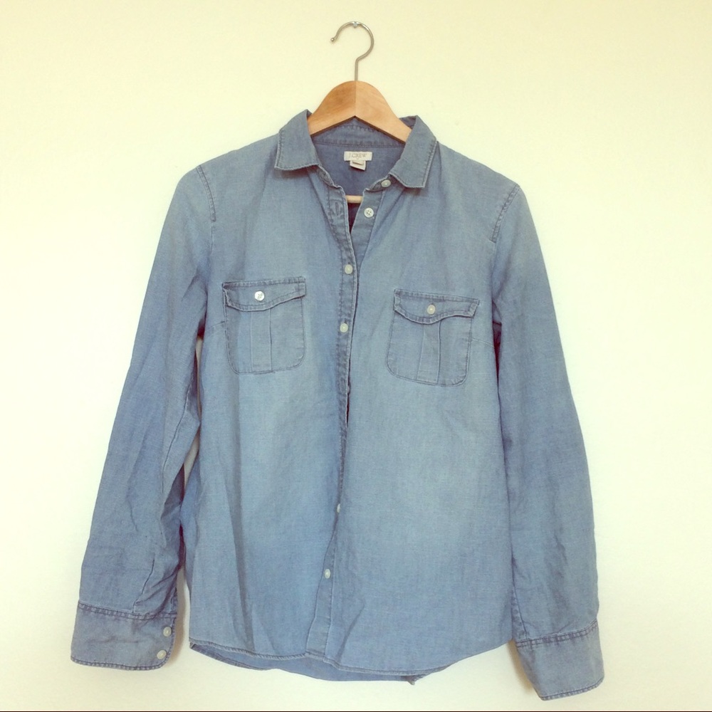 J Crew chambray shirt.