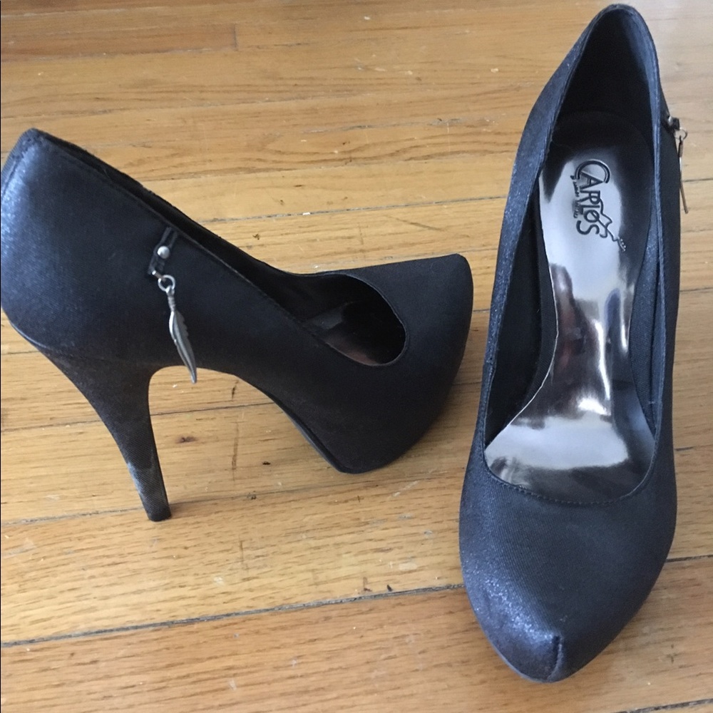 Carlos Santana 5" heels shimmer black.