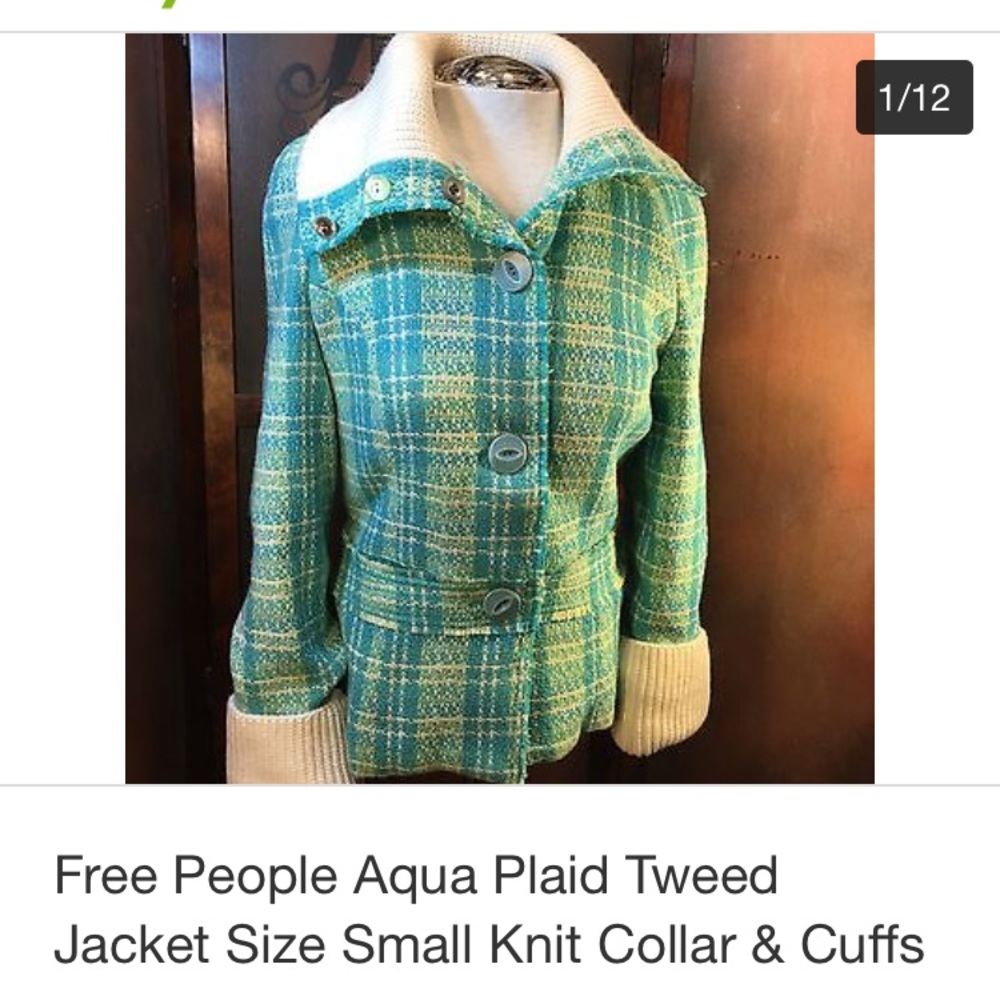 Free People tweed jacket XS