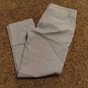 J.Crew pinstriped cropped pants