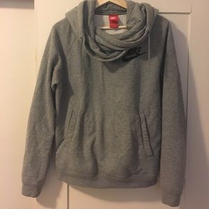 NIKE cowl neck hooded sweatshirt