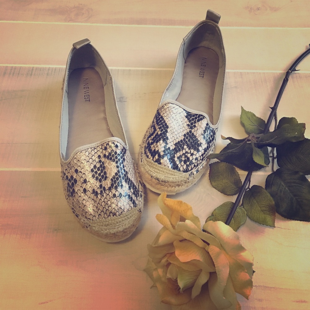 Nine West animal print espadrilles!