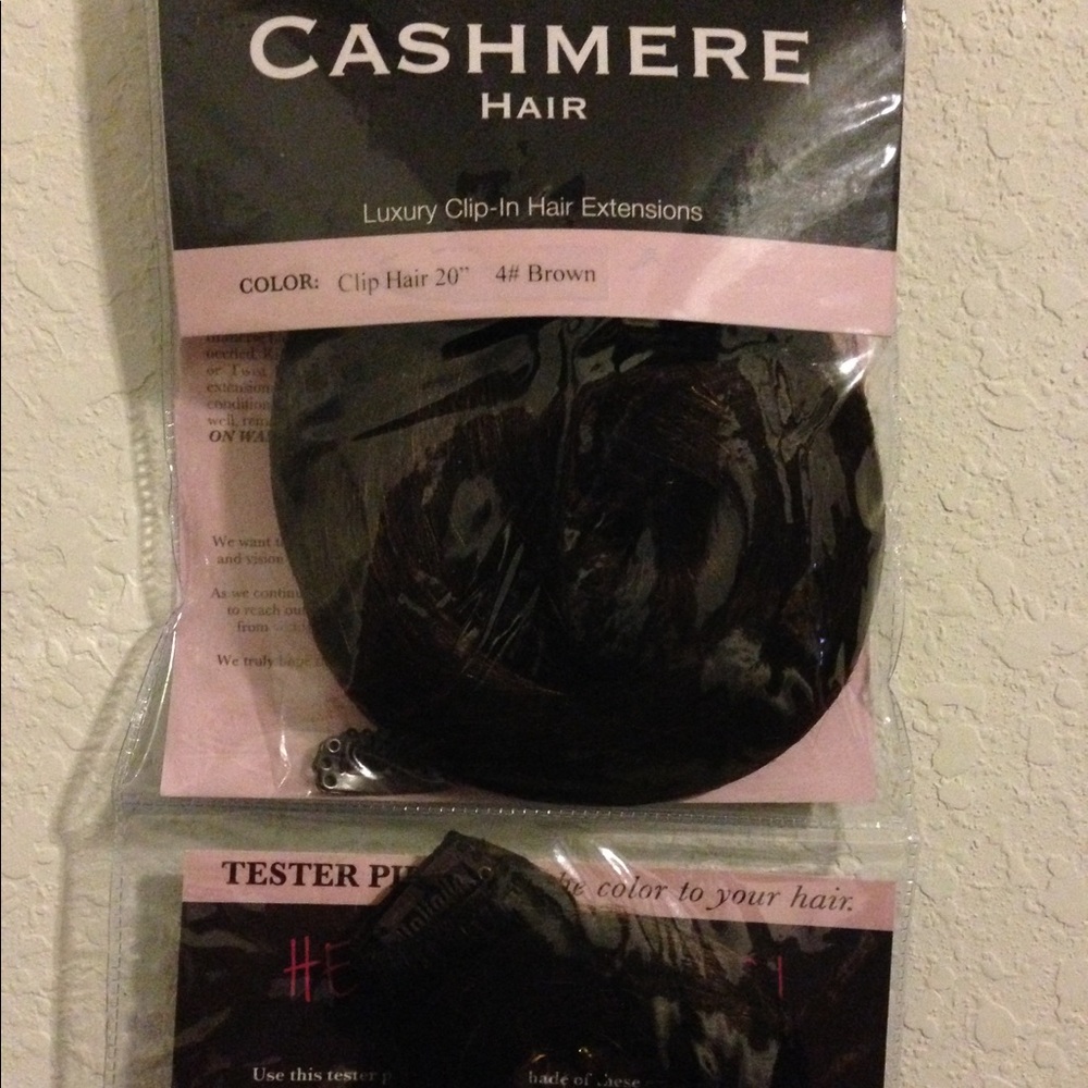 Cashmere Clip In Hair Extensions, BROWN, 20 inches