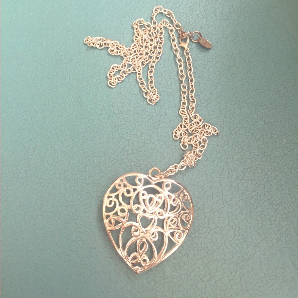 Silver heart necklace