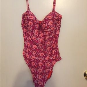 NWT Old Navy Pink Floral One Piece Bathing Suit
