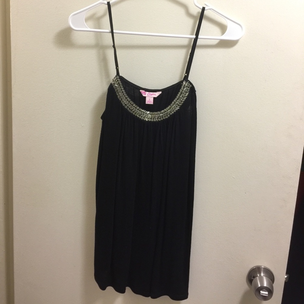 Black beaded tank top