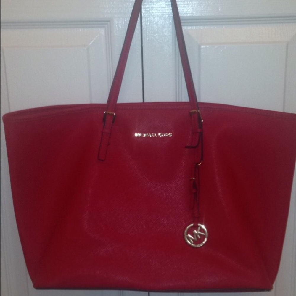 Red Michael Kors Tote