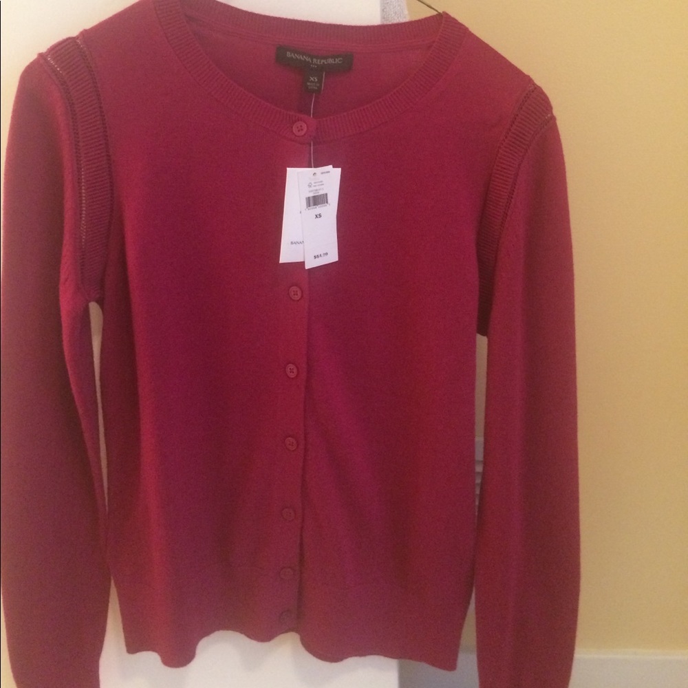 NWT Banana Republic crochet detailed cardigan