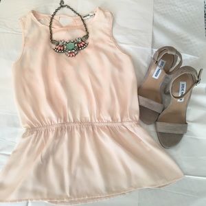 Blush top with gorgeous back detail