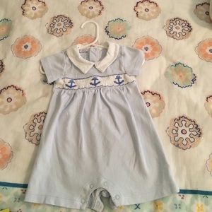 Boys Sailor Romper. 6-9 mos.