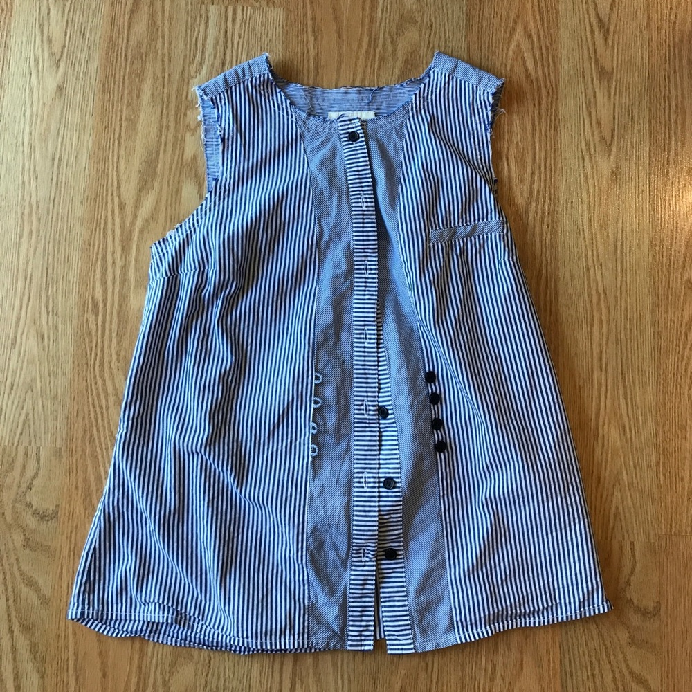 Anthropologie Sleeveless Dress Shirt size 4