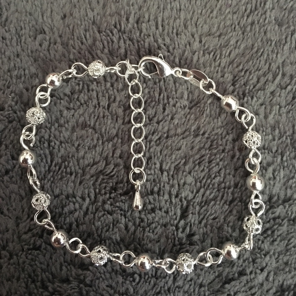 NWT .925 Sterling Silver beaded bracelet