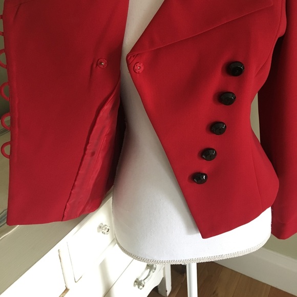 ❌ SOLD ❌ SALE! Tahari Asymmetrical Red Blazer - Picture 2 of 8