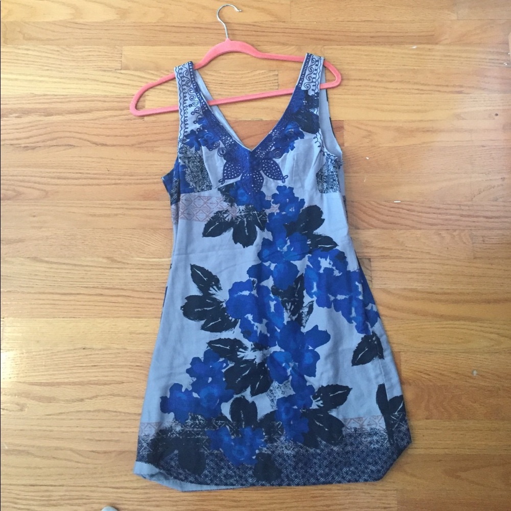 Free People Blue Floral Dress