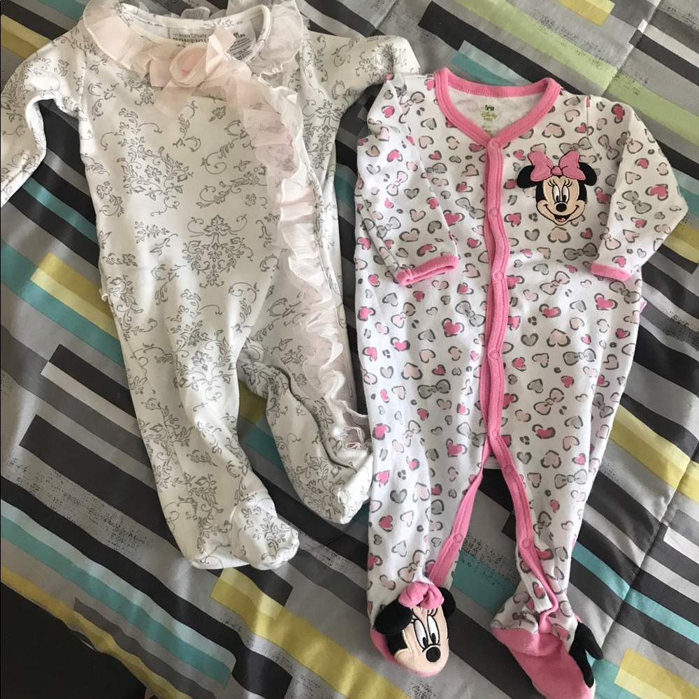 3-6 months infant girls baby pajamas onesie