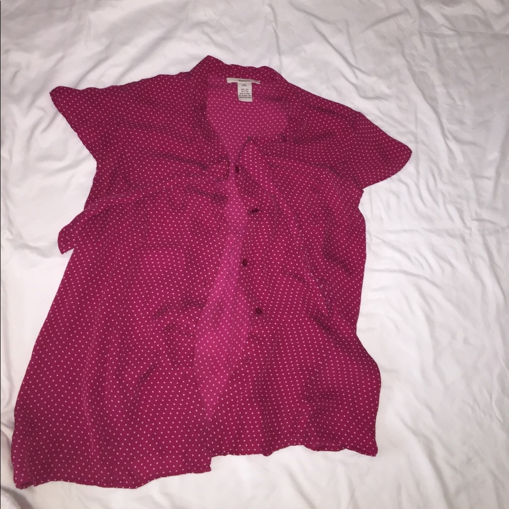 XXL Merona short sleeve polka dot shirt