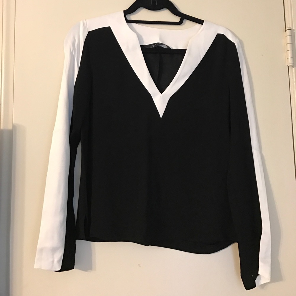 Zara Woman color block blouse