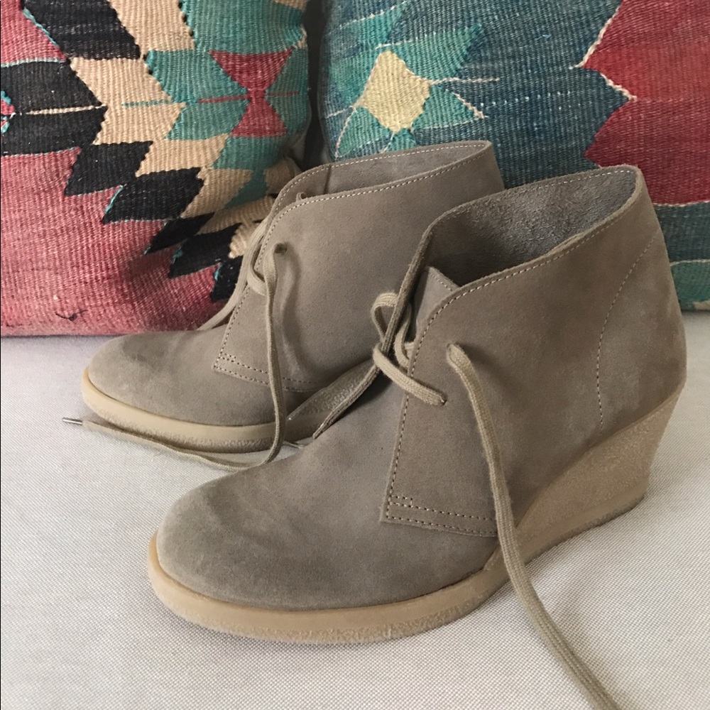 J. Crew Macalister wedge desert booties, size 7.