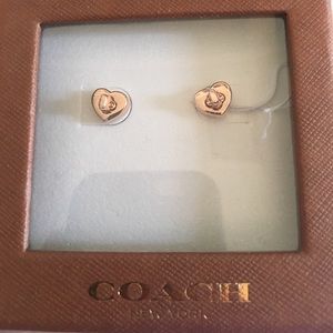 Coach Heart Earrings