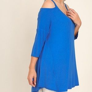 Cold shoulder tunic