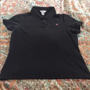 Lilly Pulitzer Black Shrunken Polo (Sz L)