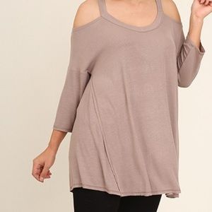 Cold shoulder tunic