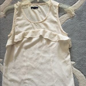 Gap Cream Ruffle Tank Sz XS