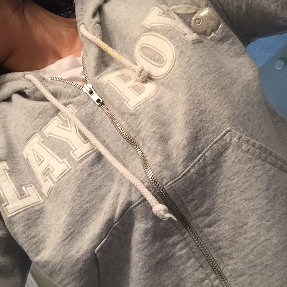 Light grey PLAYBOY sweat jacket