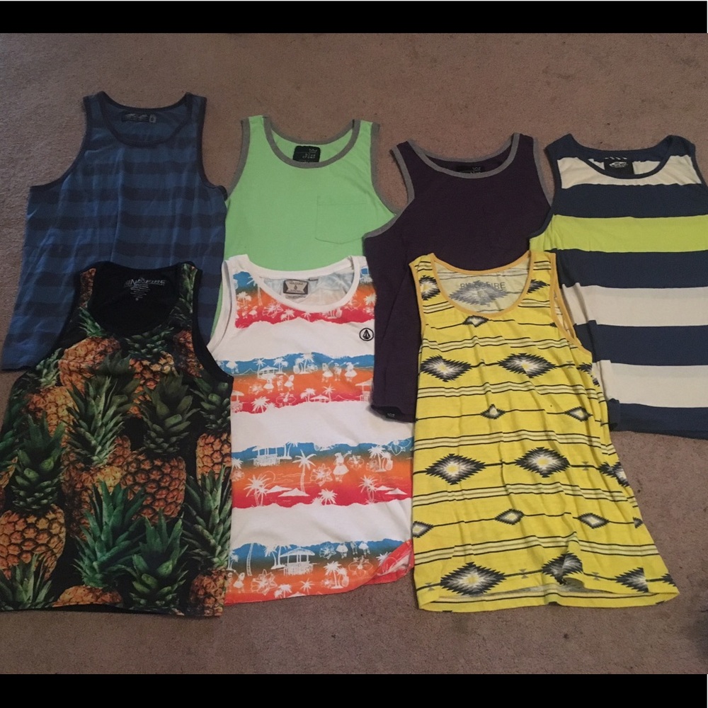 Size SMALL tank tops $10 each or $42 for all