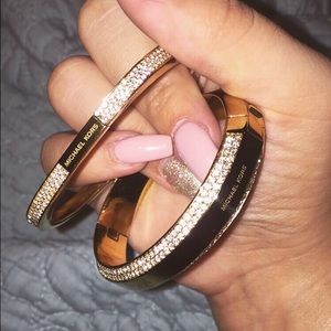2 Michael Kors Gold Diamond Bracelets