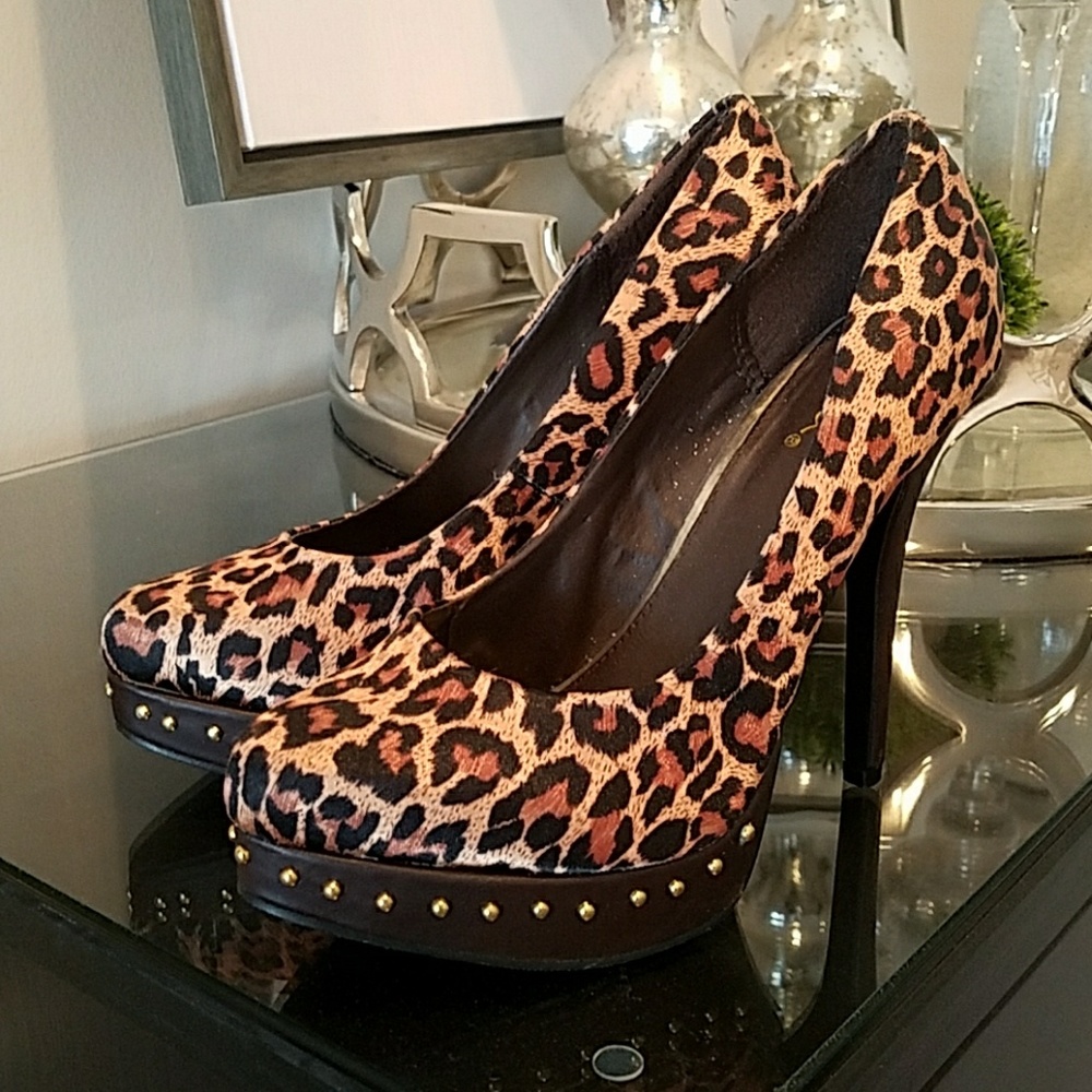 Leopard print heels
