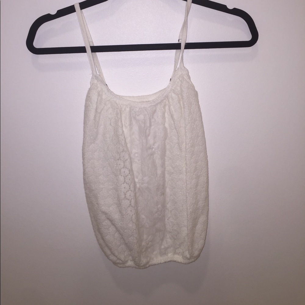 White lace tank top